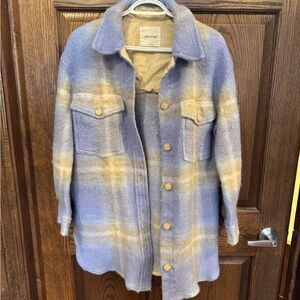 Wilfred Blue and Tan Utility Jacket